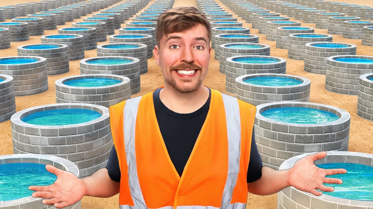 Mr Beast builds 100 Wells in Africa